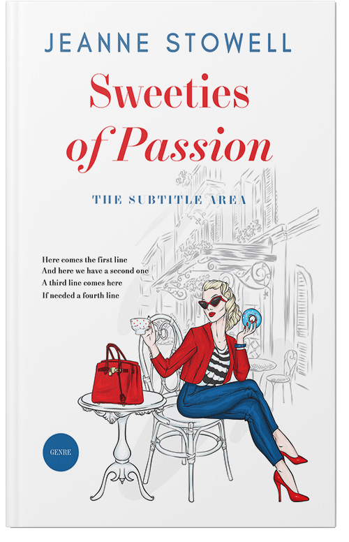 Front view of Premade Chick Lit Book Cover - Astronaut