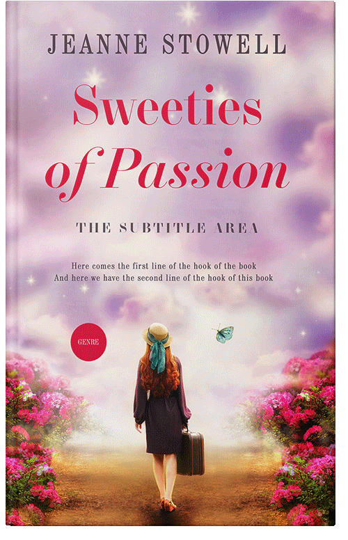 Front view of Premade Romance Book Cover - Pink Flare