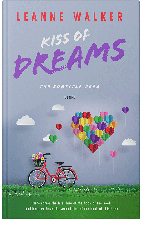 Front view of Premade Romance Book Cover - Cadet Blue