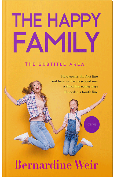 Front view of Premade Family & Parenting Book Cover - Lightning Yellow