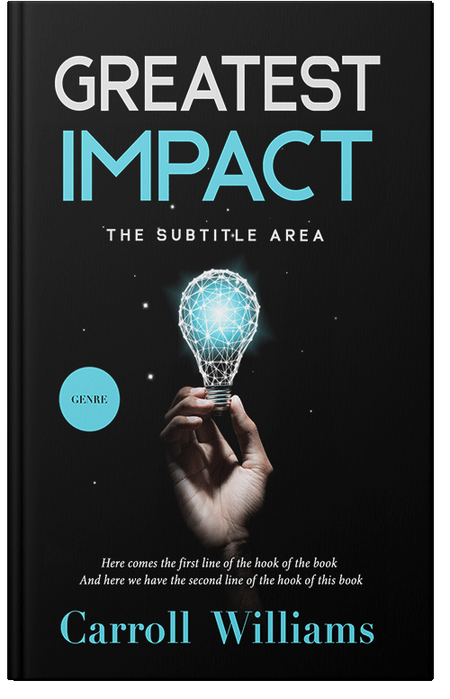 Front view of Premade Business Book Cover - Black