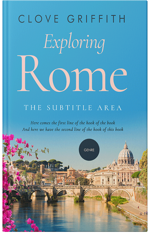 Front view of Premade Travel Book Cover - Vanilla