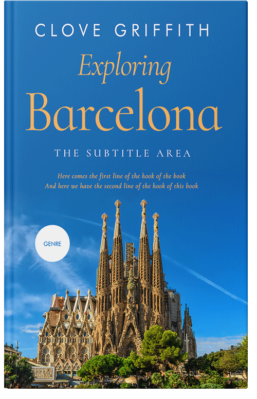 Front view of Premade Travel Book Cover - Denim