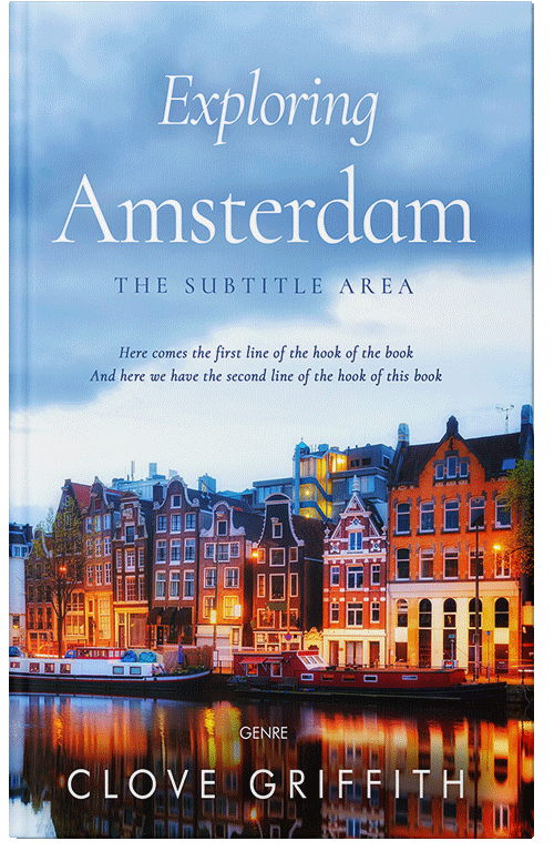 Front view of Premade Travel Book Cover - Cornflower