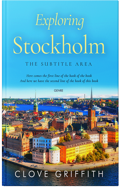 Front view of Premade Travel Book Cover - Picton Blue