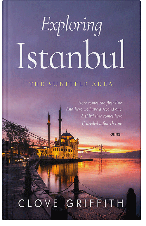 Front view of Premade Travel Book Cover - Rum