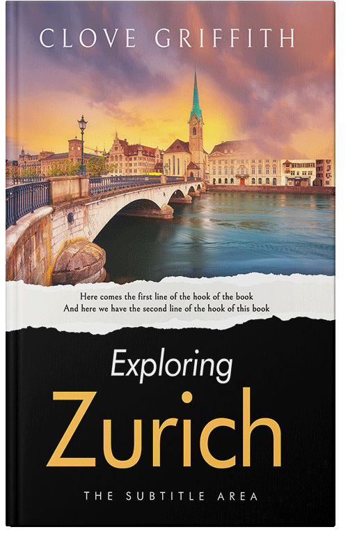 Front view of Premade Travel Book Cover - Antique Brass