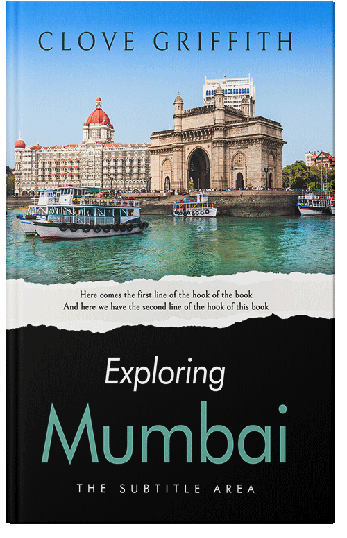 Front view of Premade Travel Book Cover - Iron