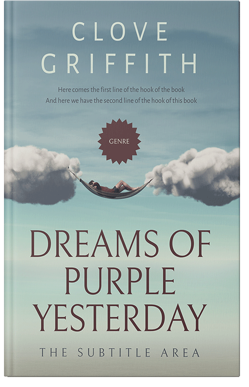 Front view of Premade Abstract Book Cover - Tower Gray