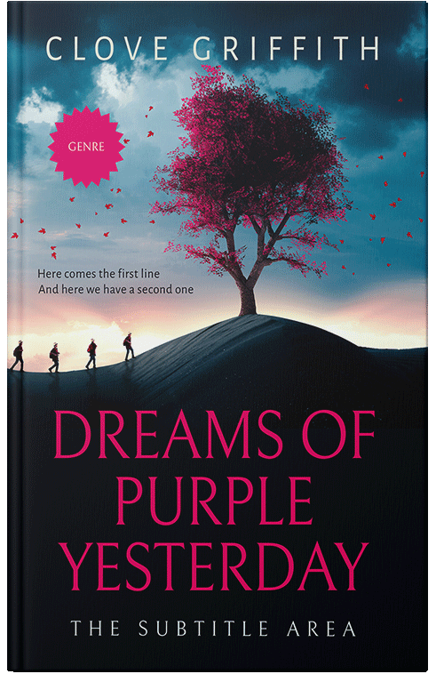 Front view of Premade Surreal Book Cover - Ebony