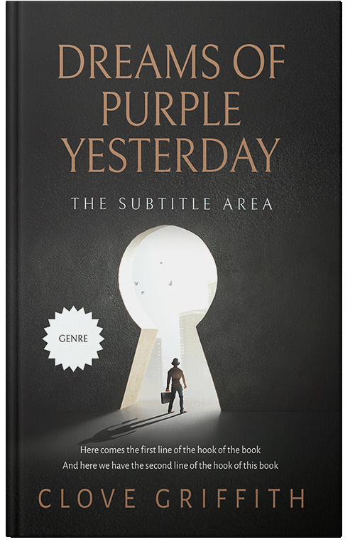 Front view of Premade Abstract Book Cover - Tuatara