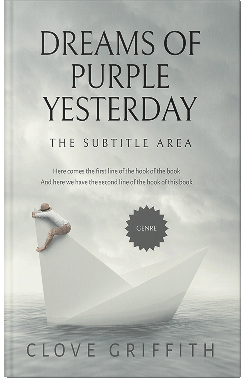 Front view of Premade Abstract Book Cover - Celeste