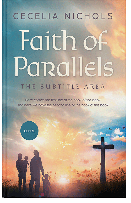 Front view of Premade Religion & Spirituality Book Cover - Soft Amber