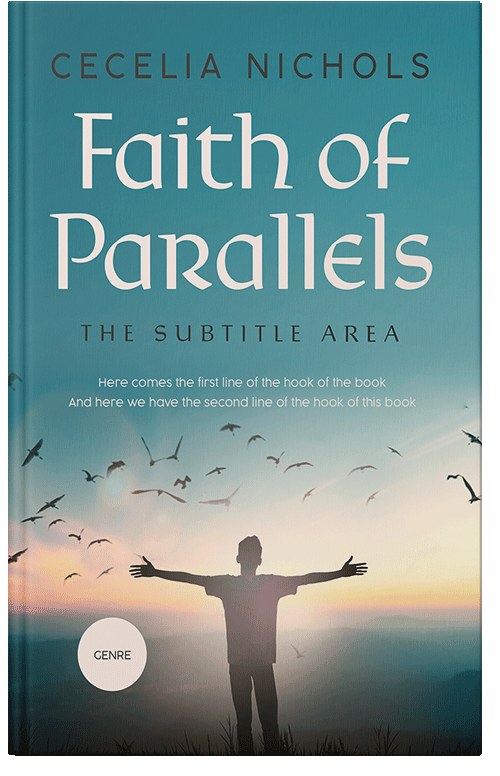 Front view of Premade Religion & Spirituality Book Cover - Smalt Blue