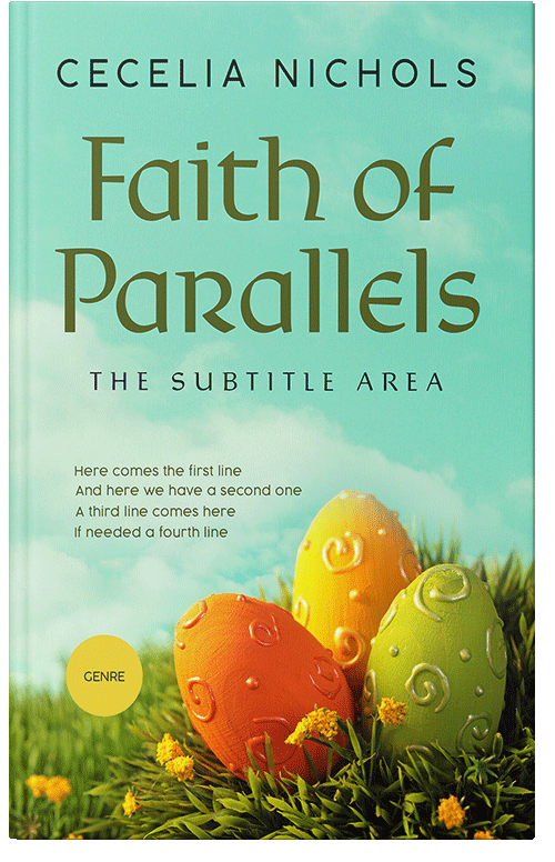 Front view of Premade Children's Book Cover - Algae Green