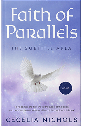 Pre Made Book Cover Periwinkle Gray