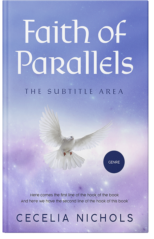 Front view of Premade Religion & Spirituality Book Cover - Periwinkle Gray
