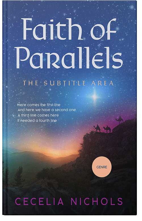 Front view of Premade Religion & Spirituality Book Cover - Chambray