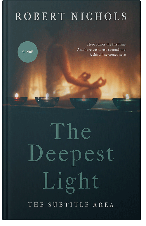 Front view of Premade Health & Mind & Body Book Cover - Outer Space