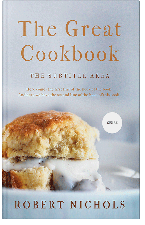 Front view of Premade Cookbooks & Food & Wine Book Cover - Iron
