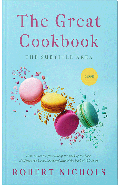 Front view of Premade Cookbooks & Food & Wine Book Cover - Charlotte