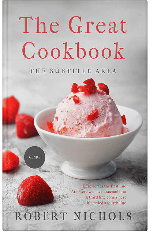 Front view of Premade Cookbooks & Food & Wine Book Cover - Alto