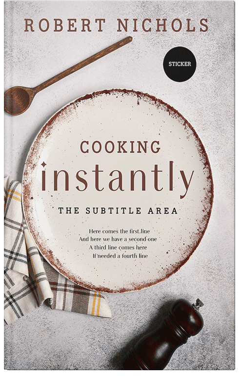 Front view of Premade Cookbooks & Food & Wine Book Cover - Swiss Coffee