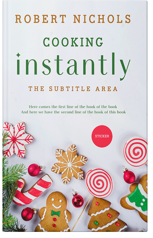 Front view of Premade Cookbooks & Food & Wine Book Cover - Athens Gray