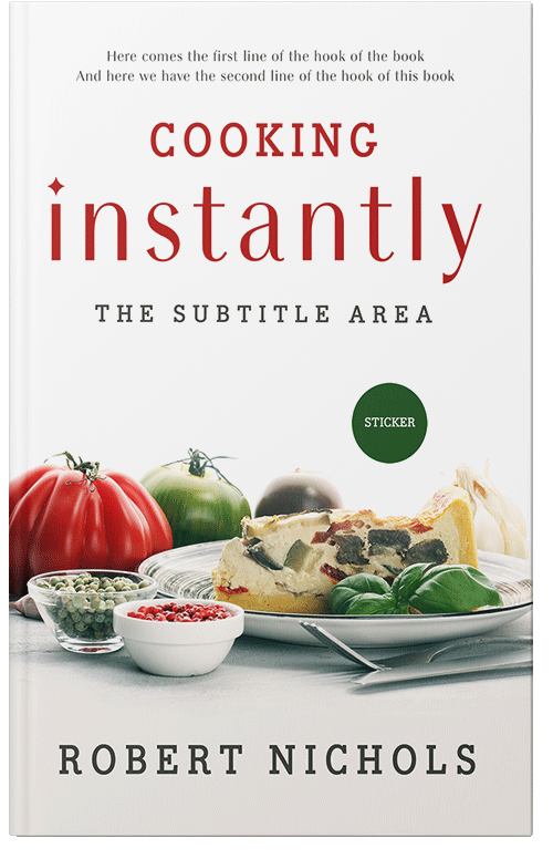 Front view of Premade Cookbooks & Food & Wine Book Cover - Tom Thumb