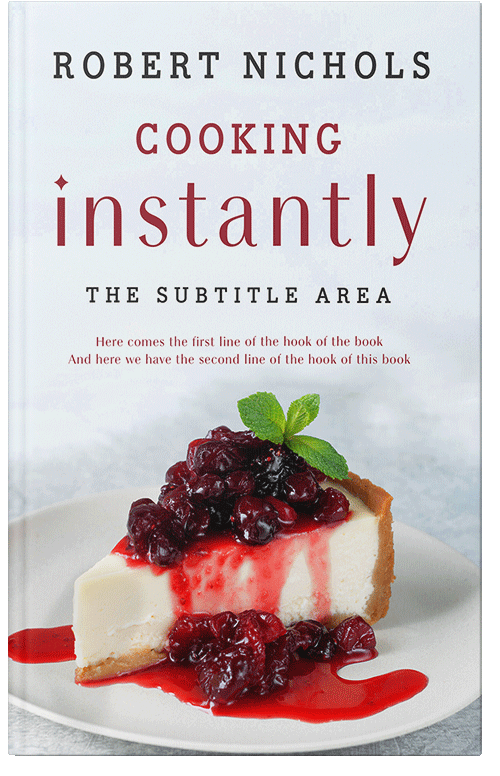 Front view of Premade Cookbooks & Food & Wine Book Cover - Porcelain
