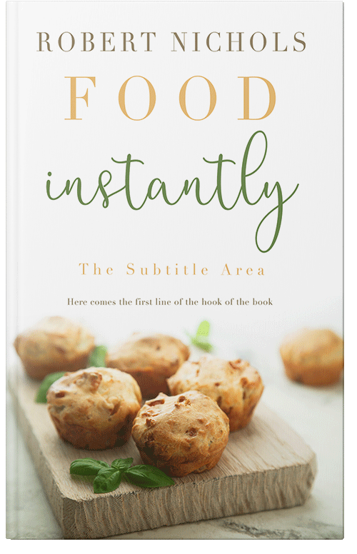 Front view of Premade Cookbooks & Food & Wine Book Cover - Barley Corn