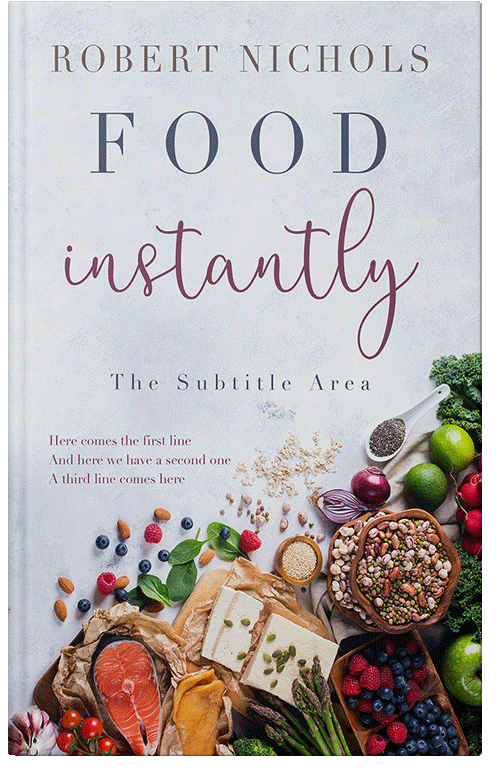 Front view of Premade Health & Dieting & Fitness Book Cover - Iron