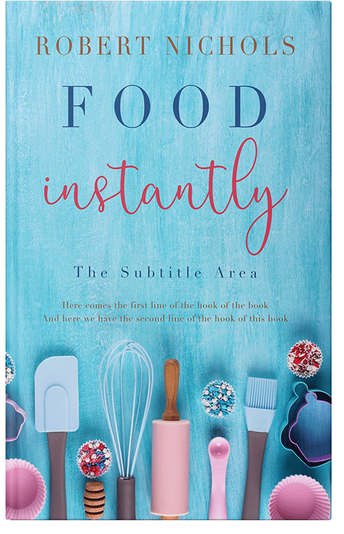 Front view of Premade Cookbooks & Food & Wine Book Cover - Seagull