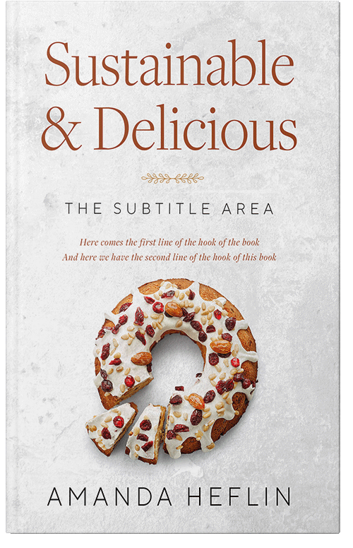 Front view of Premade Cookbooks & Food & Wine Book Cover - Cararra