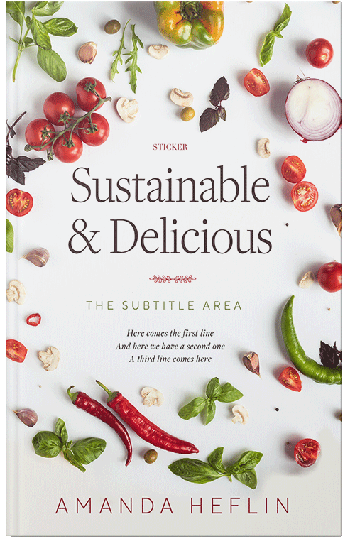 Front view of Premade Cookbooks & Food & Wine Book Cover - Desert Storm