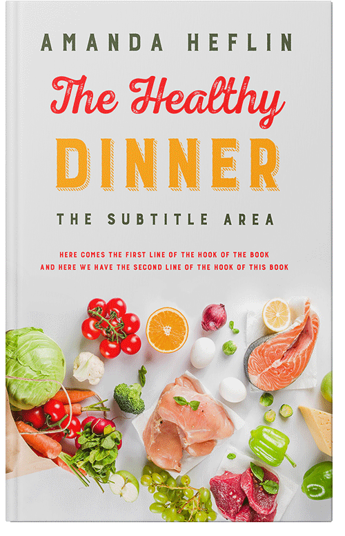 Front view of Premade Cookbooks & Food & Wine Book Cover - Pampas