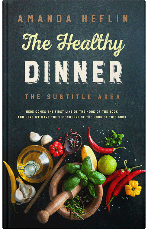 Front view of Premade Cookbooks & Food & Wine Book Cover - Outer Space