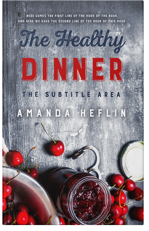 Front view of Premade Cookbooks & Food & Wine Book Cover - Manatee