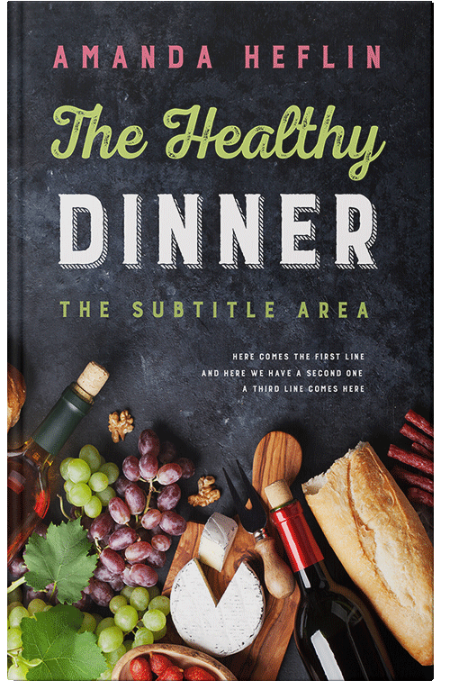 Front view of Premade Cookbooks & Food & Wine Book Cover - Pavlova