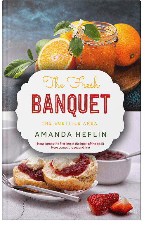 Front view of Premade Cookbooks & Food & Wine Book Cover - Tea