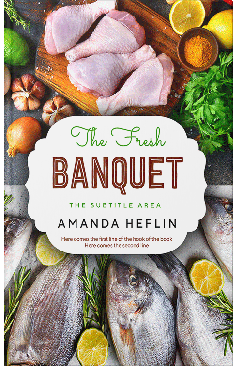 Front view of Premade Cookbooks & Food & Wine Book Cover - Cold Turkey