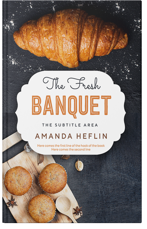 Front view of Premade Cookbooks & Food & Wine Book Cover - Whiskey