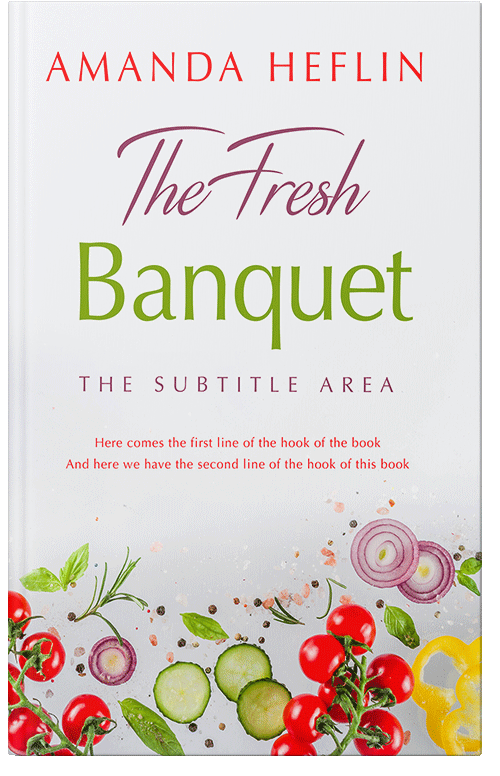 Front view of Premade Cookbooks & Food & Wine Book Cover - Concrete