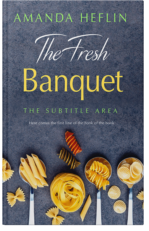 Front view of Premade Cookbooks & Food & Wine Book Cover - Fiord