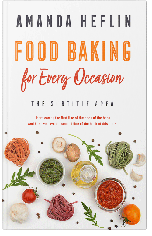 Front view of Premade Cookbooks & Food & Wine Book Cover - White Rock