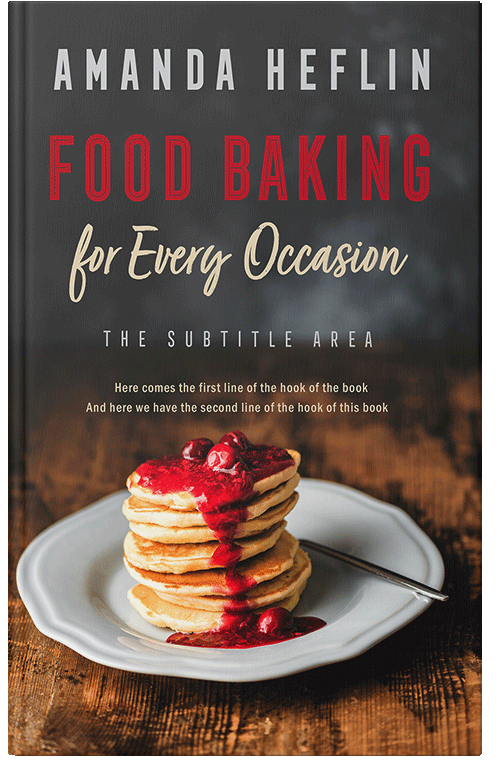 Front view of Premade Cookbooks & Food & Wine Book Cover - My Pink