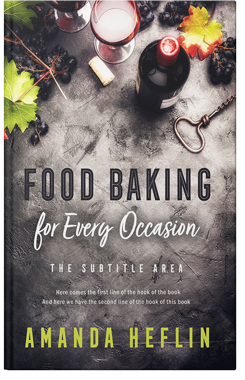 Front view of Premade Cookbooks & Food & Wine Book Cover - Tundora
