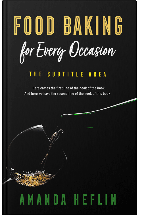 Front view of Premade Abstract Book Cover - Black