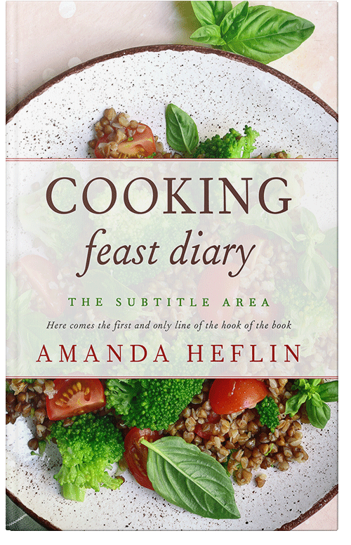 Front view of Premade Cookbooks & Food & Wine Book Cover - Clover