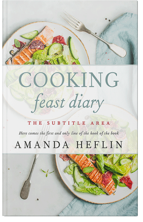 Front view of Premade Cookbooks & Food & Wine Book Cover - Cararra